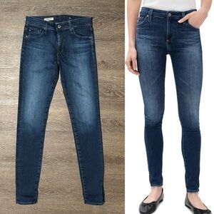 AG ADRIANO GOLDSCIMIED The Farrah Skinny High Risa  blue Jeans Size 27 27R EUC